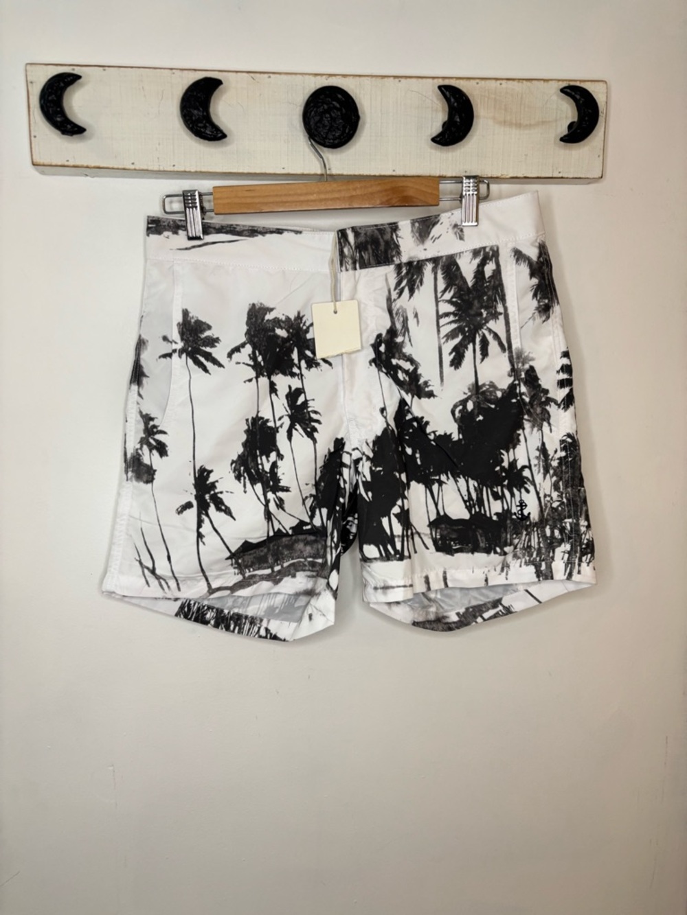 NWT Retromarine New York Palm Tree Swim Trunks